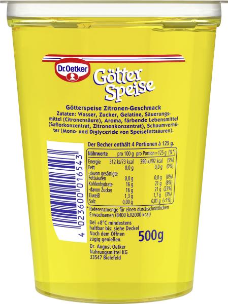 Oetker Götterspeise XXL Zitronen Geschmack