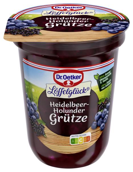 Dr. Oetker Löffelglück Heidelbeer-Holunderbeer Grütze