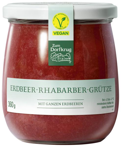 Zum Dorfkrug Erdbeer-Rhabarber-Grütze