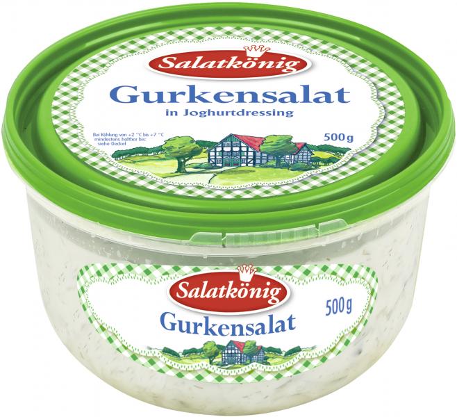Salatkönig Gurkensalat in Joghurtdressing
