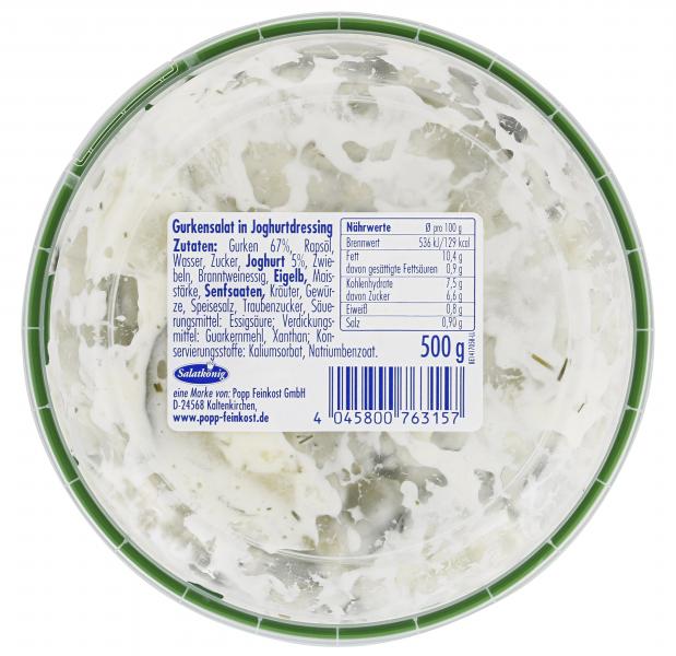 Salatkönig Gurkensalat in Joghurtdressing