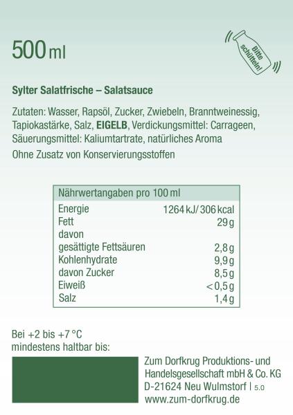 Zum Dorfkrug Sylter Salatfrische Das Original