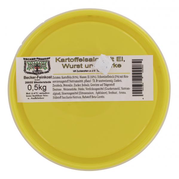Becker-Feinkost Kartoffelsalat mit Ei, Wurst und Gurke