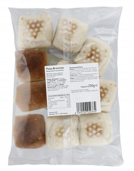 Dermaris Pizza-Brötchen Mozzarella-Kräuterbutter