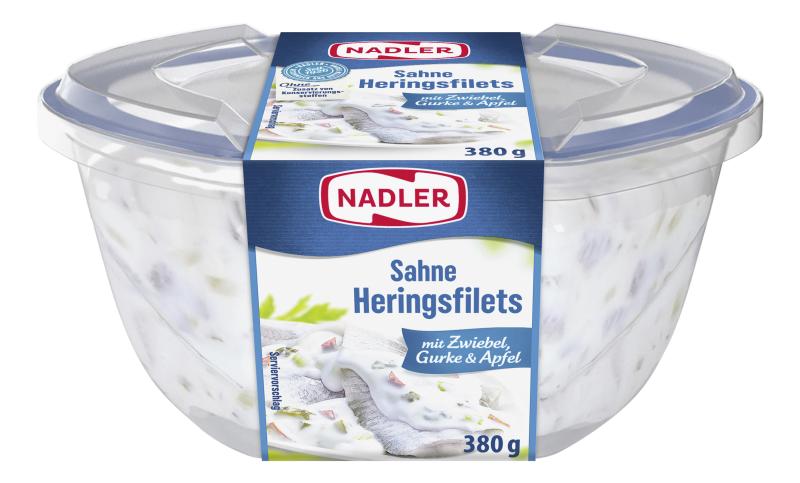 Nadler Sahne Heringsfilet mit Zwiebeln, Gurke und Apfel