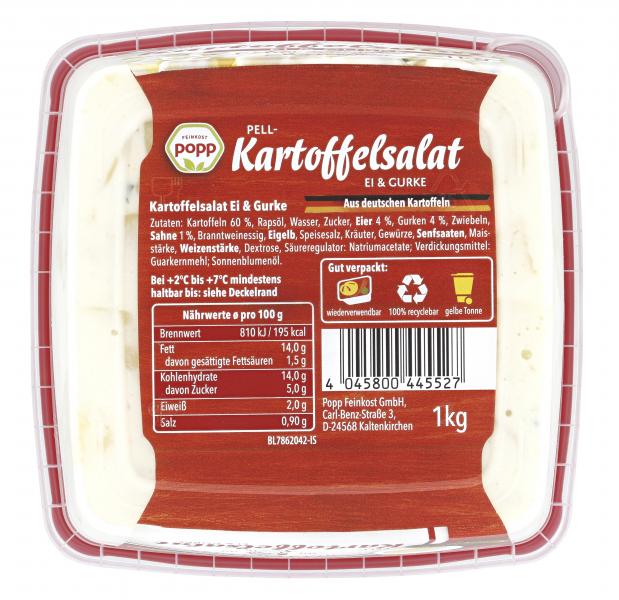 Popp Pell-Kartoffelsalat Ei & Gurke