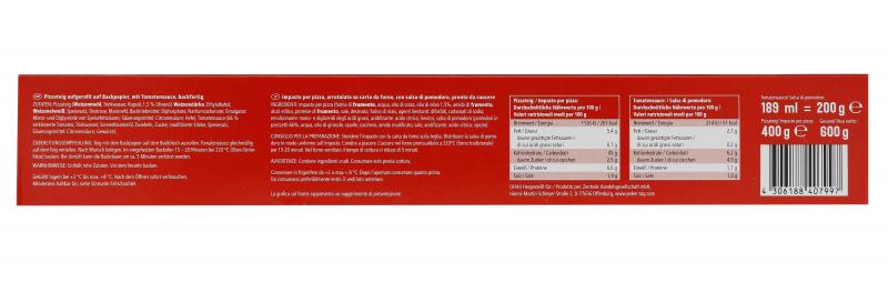 Jeden Tag Pizzateig mit Tomatensoße