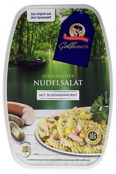 Golßener Spreewälder Nudelsalat mit Schinkenwurst