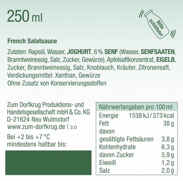 Zum Dorfkrug French Salatsauce