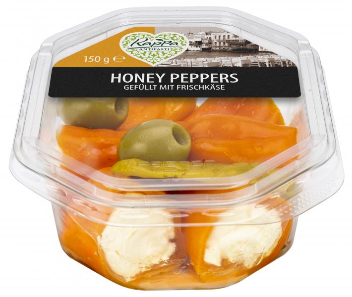 Kappa Honey Peppers gefüllt mit Frischkäse