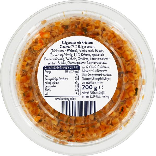 Küstengold Bulgursalat mit Kräutern