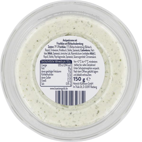 Küstengold Antipasticreme Bärlauch
