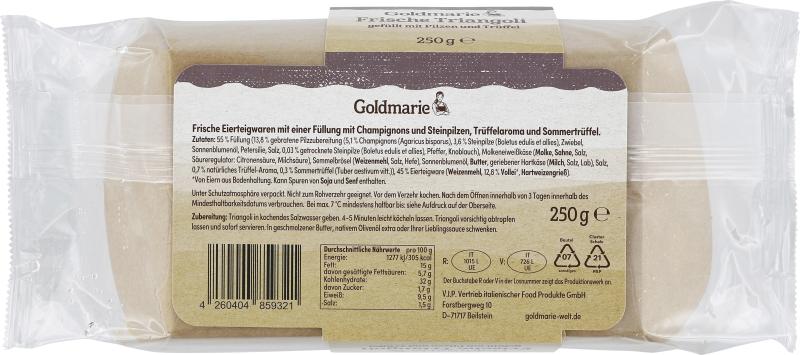 Goldmarie Triangoli Steinpilz Trüffel