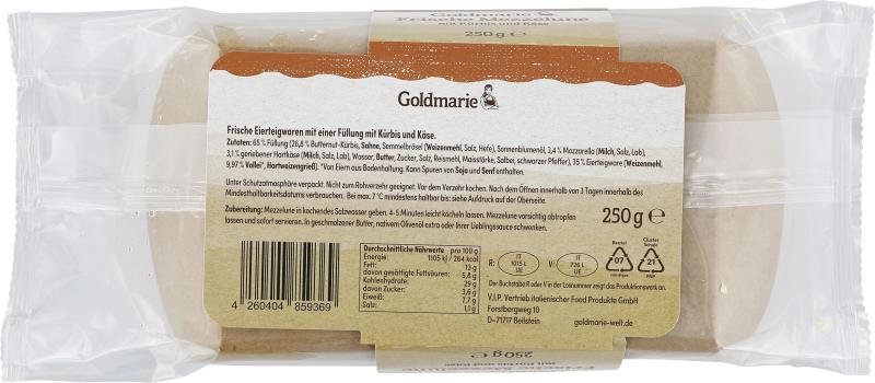 Goldmarie Mezzaluna Kürbis und Käse