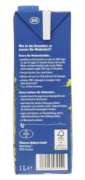 Gläserne Molkerei Haltbare Bio-Vollmilch 3,5%