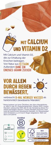 Alpro Mandeldrink ohne Zucker geröstete Mandel