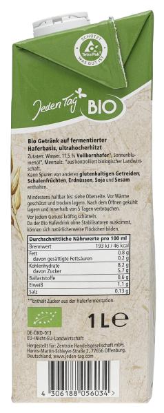 Jeden Tag Bio Hafer Drink natur