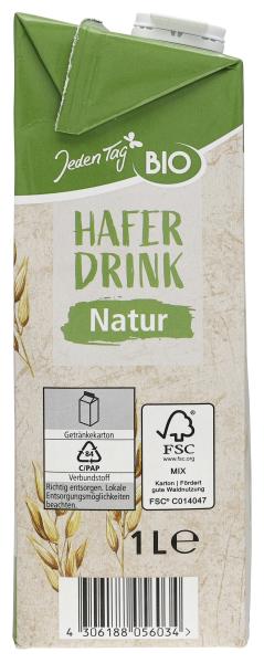Jeden Tag Bio Hafer Drink natur