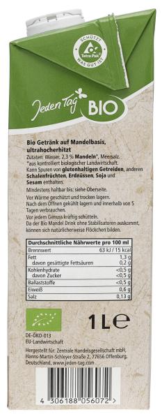Jeden Tag Bio Mandel Drink ungesüßt