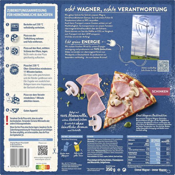 Original Wagner Steinofen Pizza Schinken