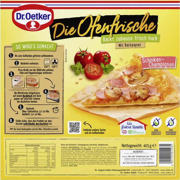 Dr. Oetker Die Ofenfrische Pizza Schinken-Champignon
