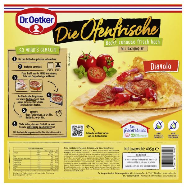 Dr. Oetker Die Ofenfrische Pizza Diavolo