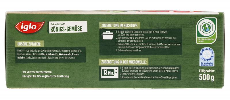 Iglo Rahm-Gemüse Königsgemüse