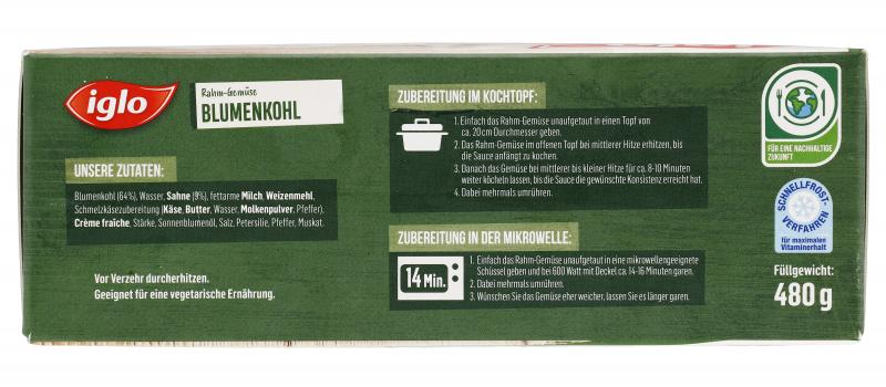 Iglo Rahm-Gemüse Blumenkohl