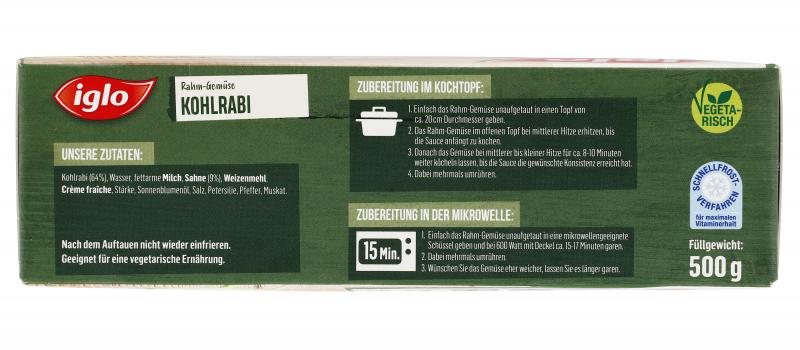 Iglo Rahm-Gemüse Kohlrabi