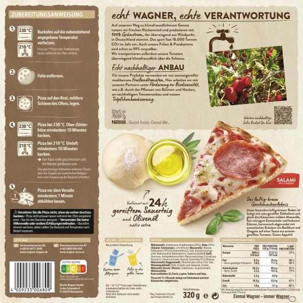 Original Wagner Die Backfrische Pizza Salami