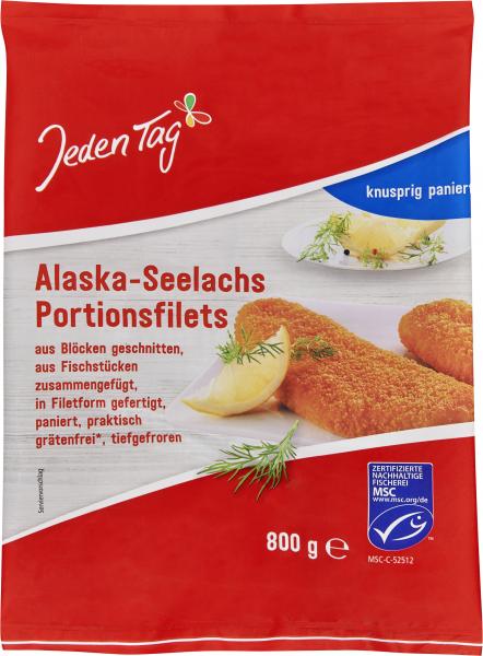 Jeden Tag Alaska-Seelachs Portionsfilet paniert
