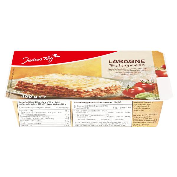 Jeden Tag Lasagne Bolognese