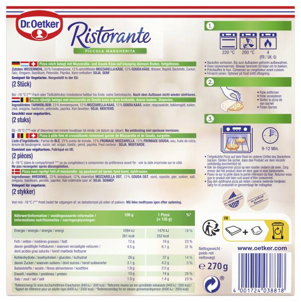 Dr. Oetker Ristorante Pizza Piccola Margherita