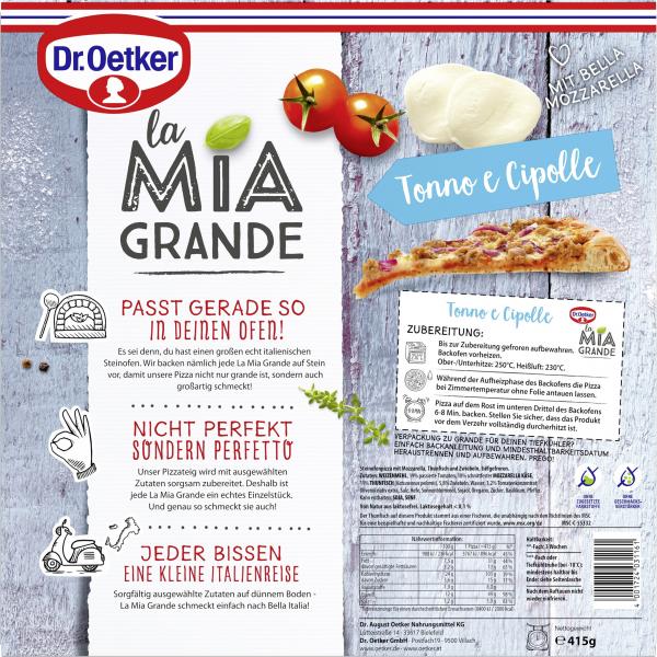 Dr. Oetker La Mia Grande Pizza Tonno e Cipolle