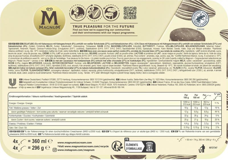 Magnum White Chocolate & Cookies