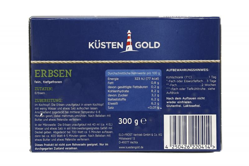 Küstengold Erbsen extra zart & fein