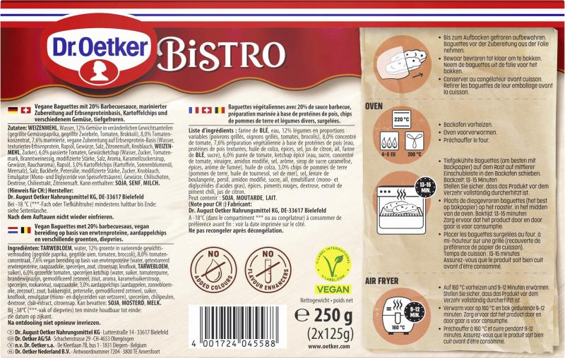 Dr. Oetker Bistro Baguette Spicy BBQ Vegan