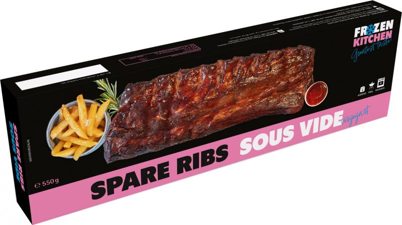 Frozen Kitchen Spare Ribs Sous Vide gegart