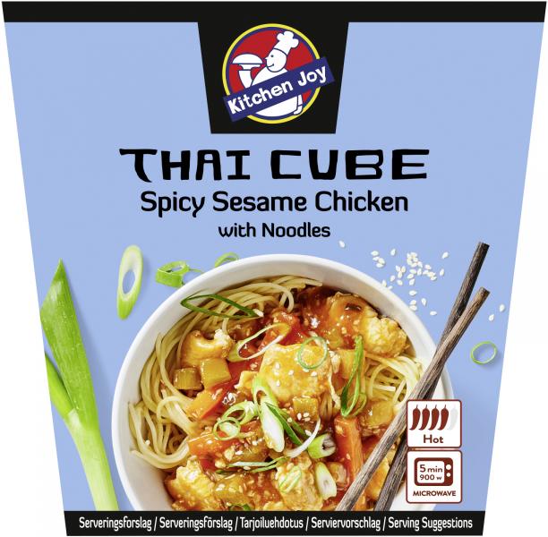 Kitchen Joy Thai Cube Spicy Sesame Chicken mit Nudeln