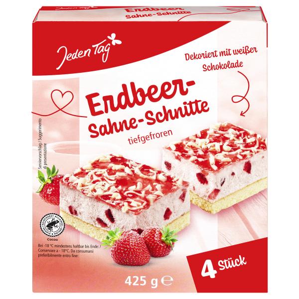 Jeden Tag Erdbeer-Sahne-Schnitte