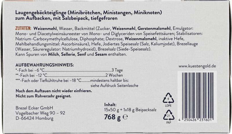 Küstengold Mini-Laugen-Gebäck Mischung