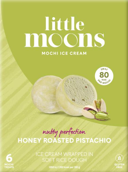 Little Moons Mochi Ice Cream mit Honig geröstetes Pistazieneis