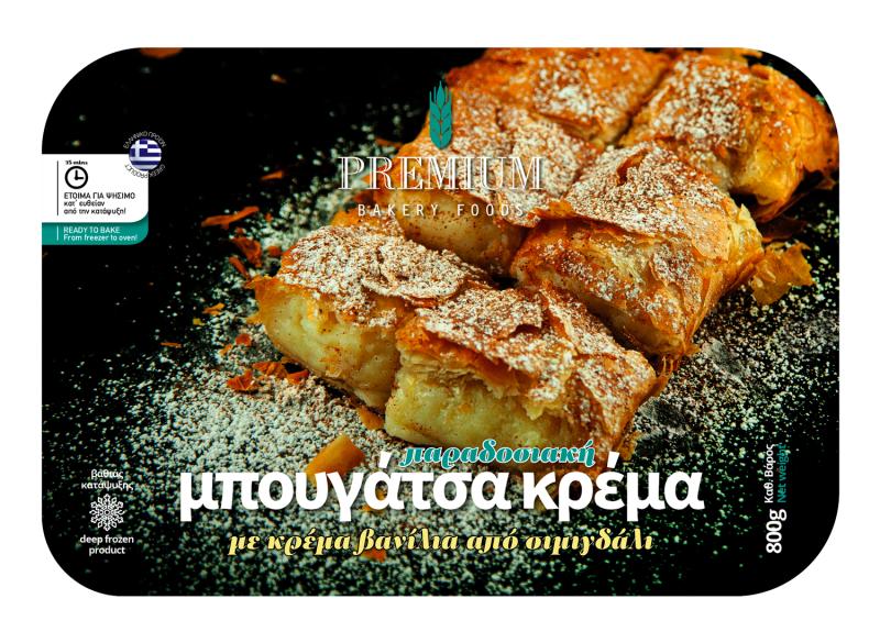 Premium Bakery Foods Griechisches Blätterteiggebäck mit Vanillecreme
