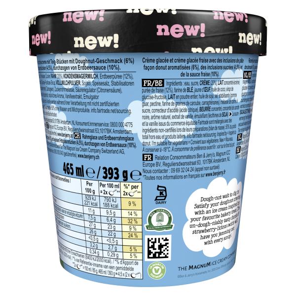 Ben & Jerrys Strawberry Doughnut