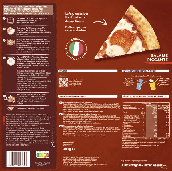 Original Wagner Pizzeria Style Salame Piccante