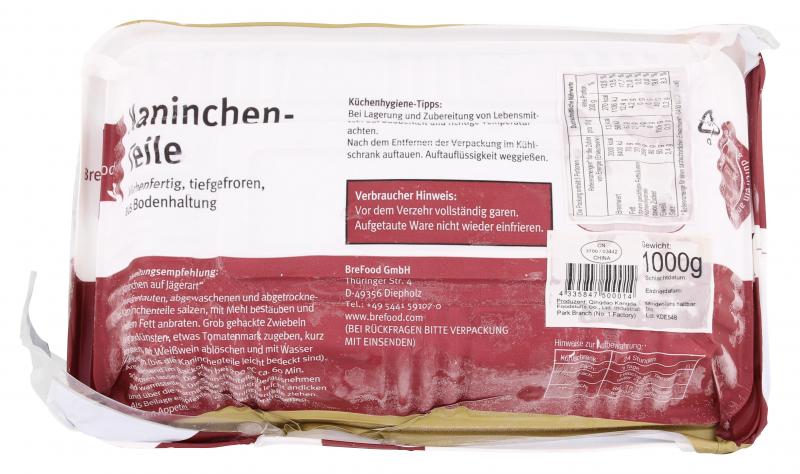 Brefood Kaninchen-Teile aus Bodenhaltung