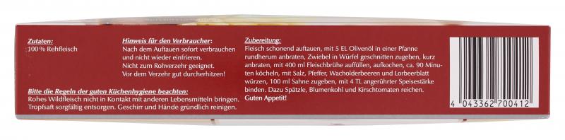 Wildmeister Reh-Edelgulasch