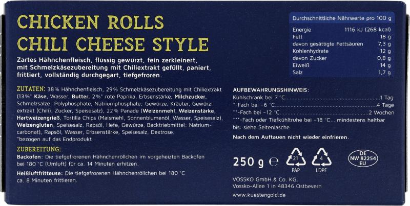 Küstengold Chicken Rolls Chili Cheese Style