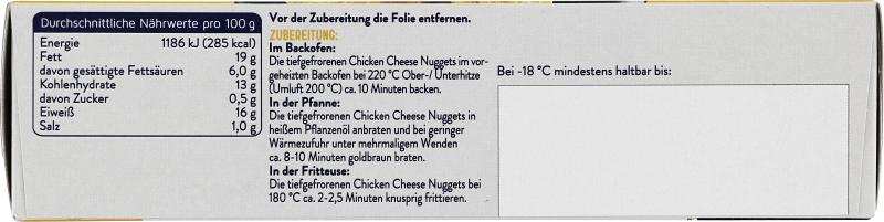 Küstengold Chicken Cheese Nuggets mit Sesam