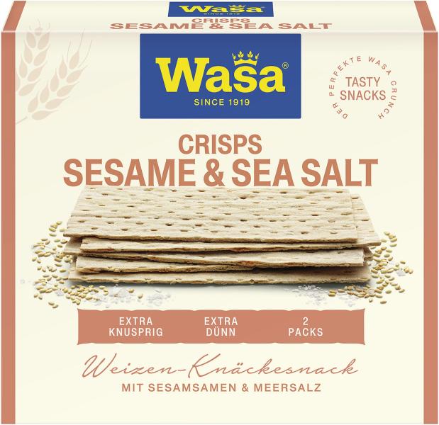 Wasa Knäckebrot Tasty Snacks Sesame & Sea Salt crisps